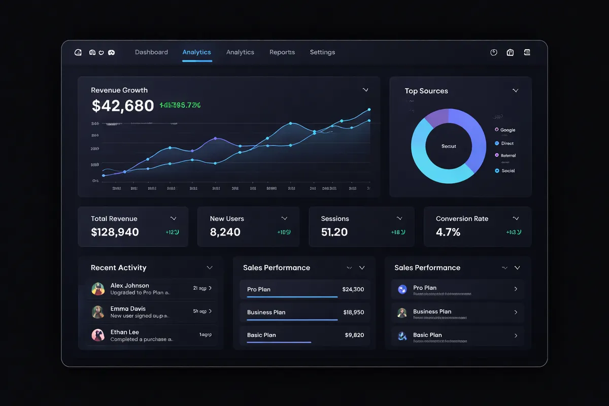 Course curriculum dashboard